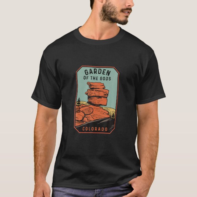 Garten des Gods Colorado Retro T Shirt (Vorderseite)