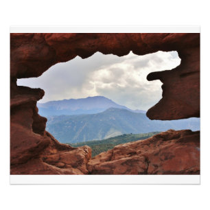 Garten des Gottes mit Blick auf Pike's Peak Fotodruck