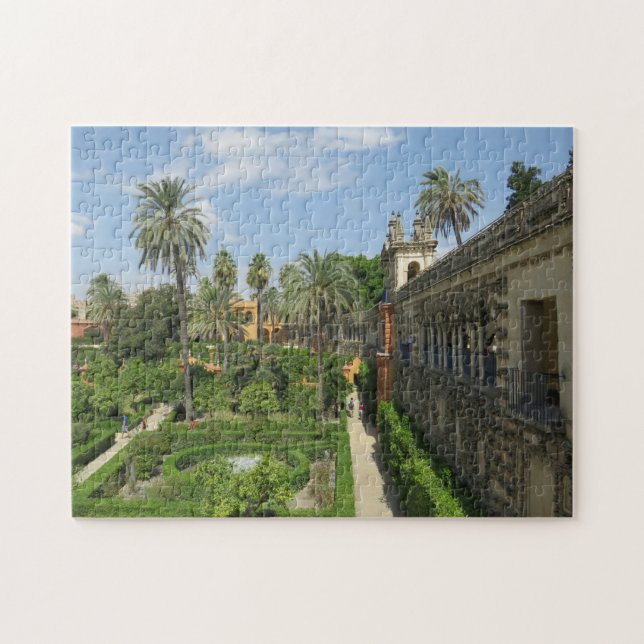 Garten des königlichen Alcazar, Sevilla, Spanien Puzzle (Horizontal)