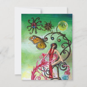 GARTEN DES MELISSA-Rosa-lila-gelb Einladung