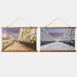 Garten des Palais Royal in Paris Wandteppich Mit Holzrahmen