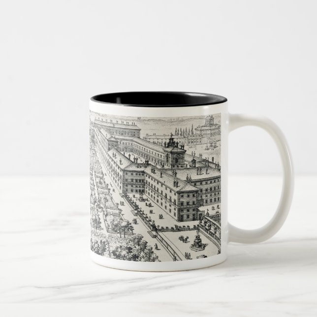 Gärten des Quirinale, von 'Li Giardini di Rom Zweifarbige Tasse (Rechts)