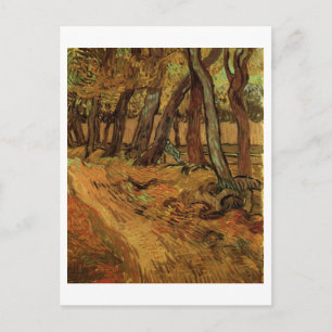 Garten des St. Pauls Hospitals & Figur Van Gogh Fi Postkarte