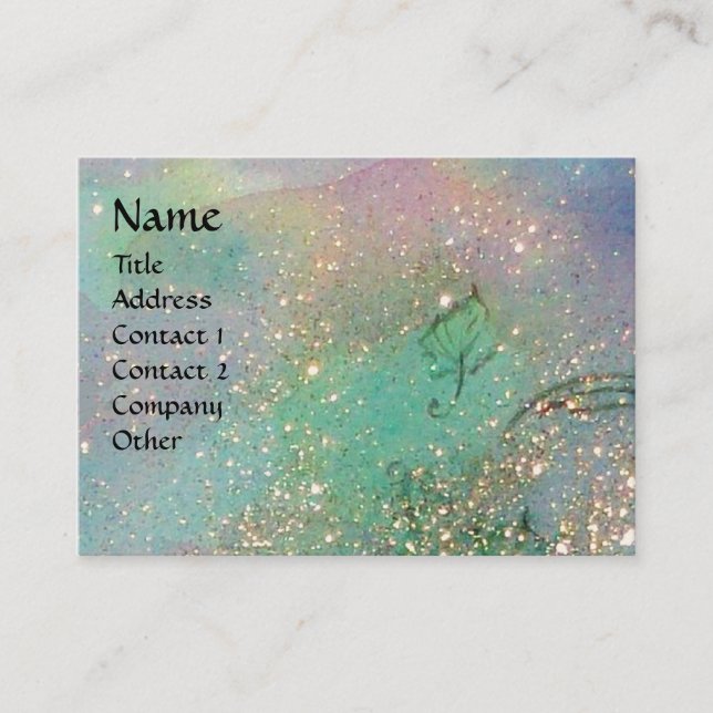 GARTEN DES VERLORENEN SCHADOWS-BUTTERFLY-MONOGRAMM VISITENKARTE (Vorderseite)