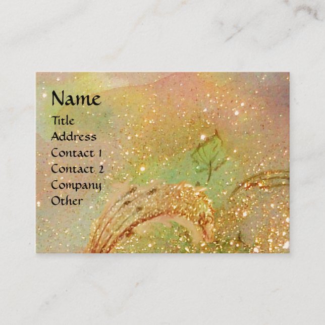 GARTEN DES VERLORENEN SCHADOWS-BUTTERFLY-MONOGRAMM VISITENKARTE (Vorderseite)