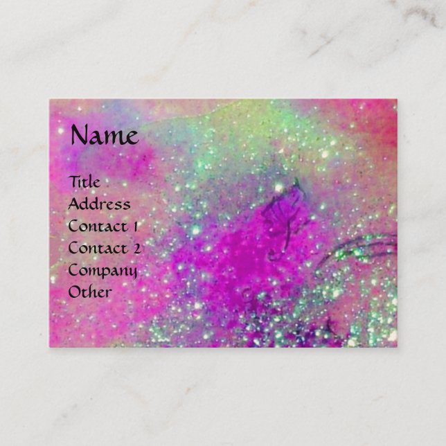 GARTEN DES VERLORENEN SCHADOWS-BUTTERFLY-MONOGRAMM VISITENKARTE (Vorderseite)