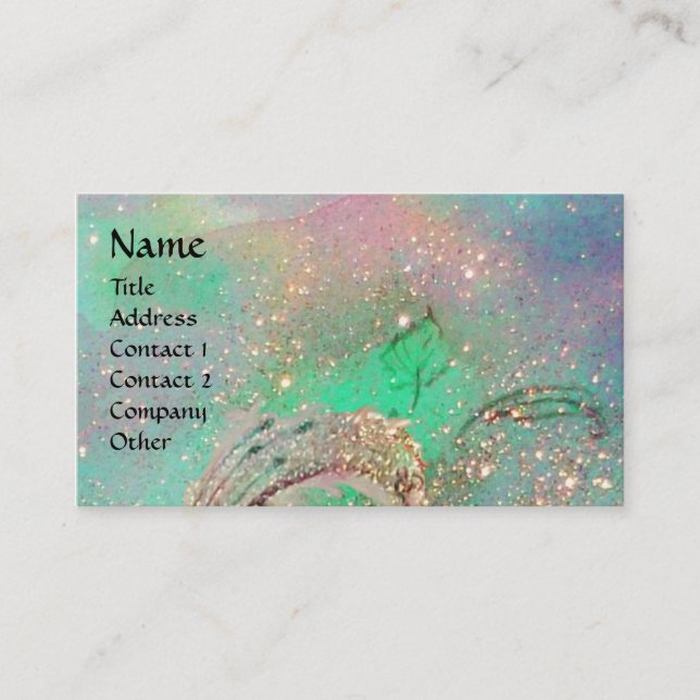 GARTEN DES VERLORENEN SCHADOWS-BUTTERFLY-MONOGRAMM VISITENKARTE (Vorderseite)