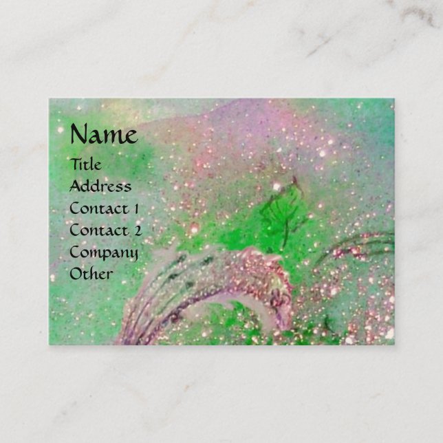 GARTEN DES VERLORENEN SCHADOWS-BUTTERFLY-MONOGRAMM VISITENKARTE (Vorderseite)