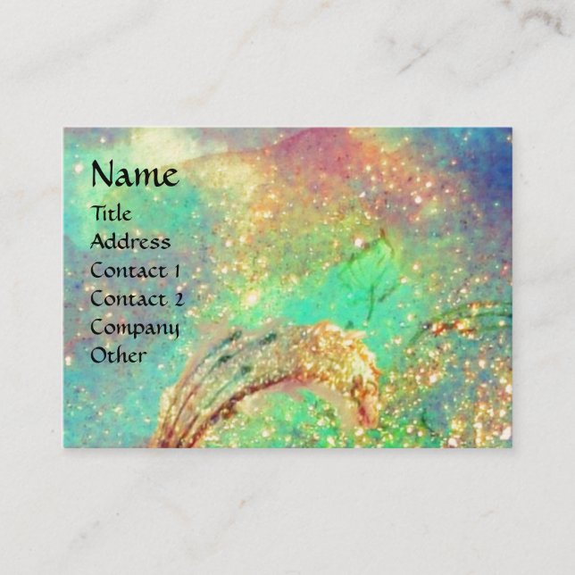 GARTEN DES VERLORENEN SCHADOWS-BUTTERFLY-MONOGRAMM VISITENKARTE (Vorderseite)