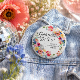 Garten Disco Junggesellinnenabschied Anstecker Pin Button