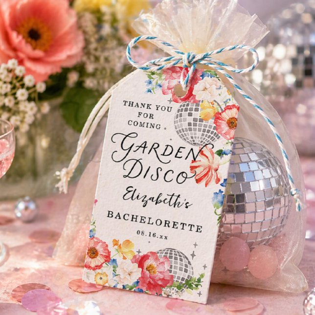 Garten Disco Junggesellinnenabschied Danke Geschenkanhänger (Von Creator hochgeladen)