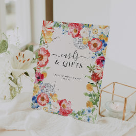 Garten Disco Karten & Geschenke Tischeschild Sockelschild