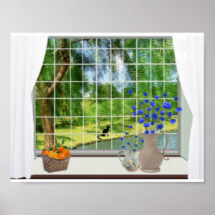 Garten durch mein Fenster, Poster