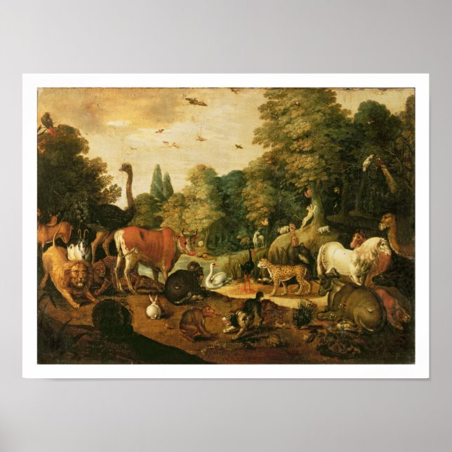 Garten Eden (Öl auf Leinwand) Poster (Vorne)