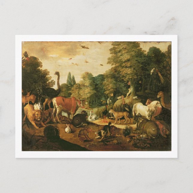Garten Eden (Öl auf Leinwand) Postkarte (Vorderseite)