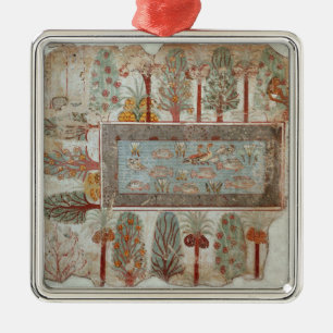 Garten eines privaten Anwesens mit einem Silbernes Ornament