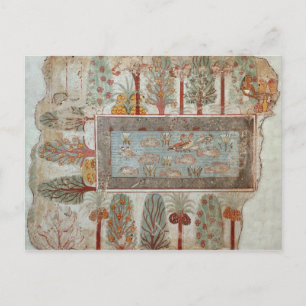 Garten eines privaten Anwesens mit einem Zierwerk Postkarte