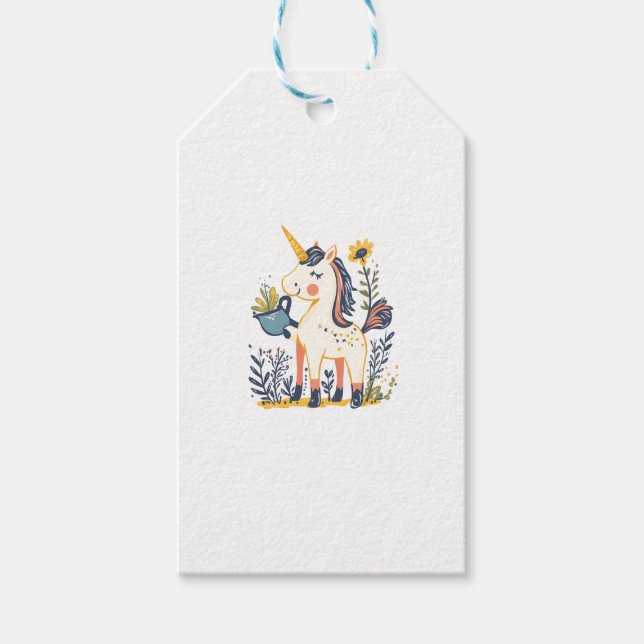 Garten-Einhorn des Bauern (1) Geschenkanhänger (Vorderseite)