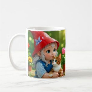 Garten-Elf-Katze Kaffeetasse
