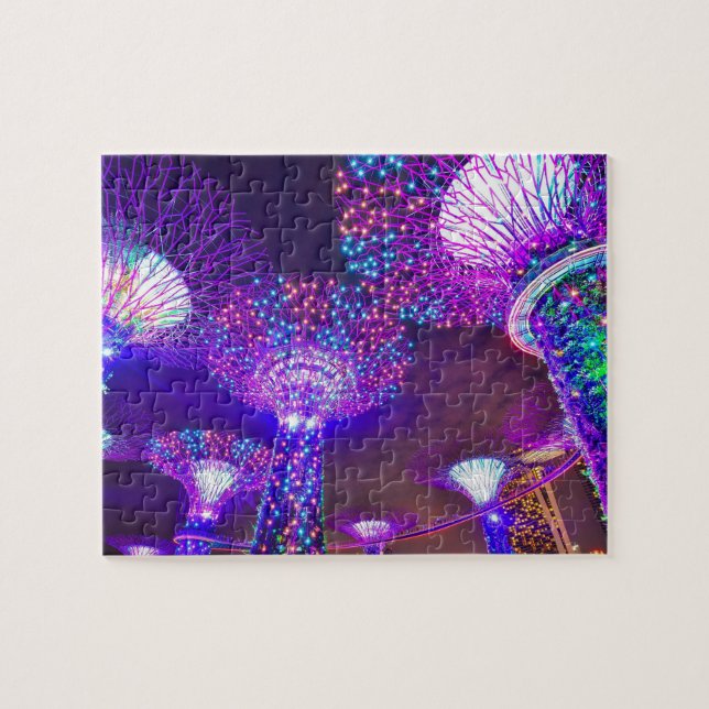 Gärten entlang der Bucht von Singapur . Puzzle (Horizontal)