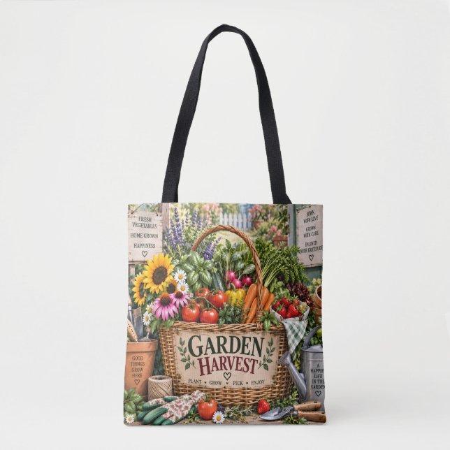 Garten-Erntee-Tasche für Gemüse (Vorderseite)