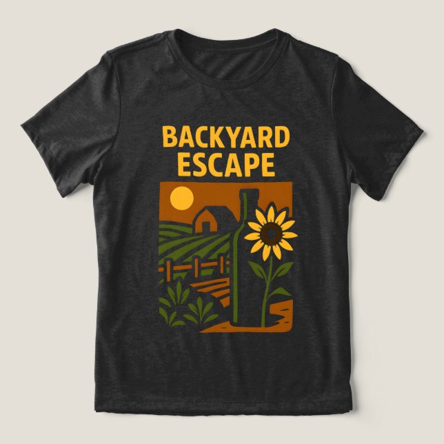 Garten Escape Gärtnern und Natur Lover Geschenk Tri-Blend Shirt (Design Vorderseite)