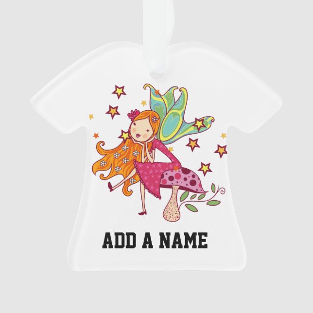 Garten-Fee auf Pilz Ornament (Vorderseite)
