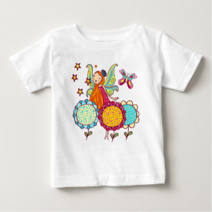 Garten-Fee mit Blumen Baby T-shirt