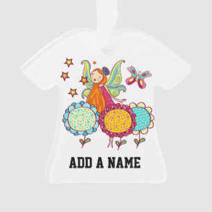 Garten-Fee mit Blumen Ornament