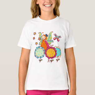 Garten-Fee mit Blumen T-Shirt