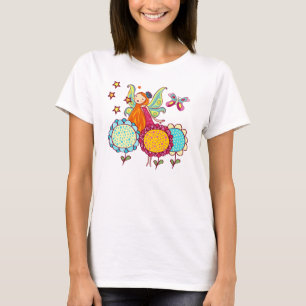 Garten-Fee mit Blumen T-Shirt