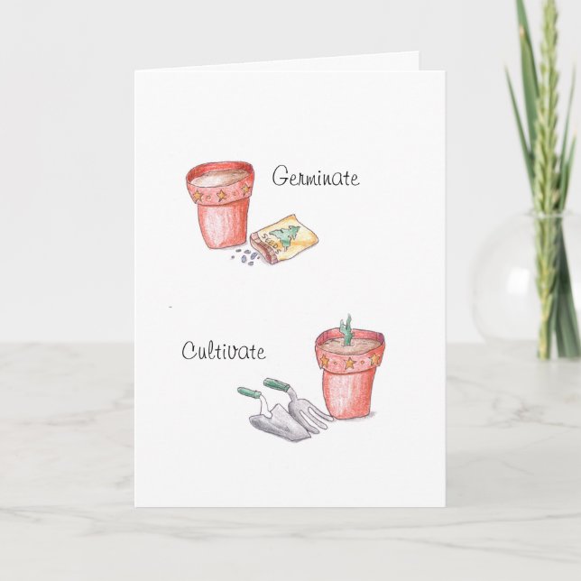 Garten-Feier Feiertagskarte (Vorderseite)