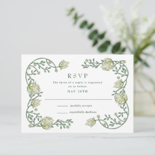 Garten-Feinmärchen-Hochzeits-Antwortkarte RSVP Karte