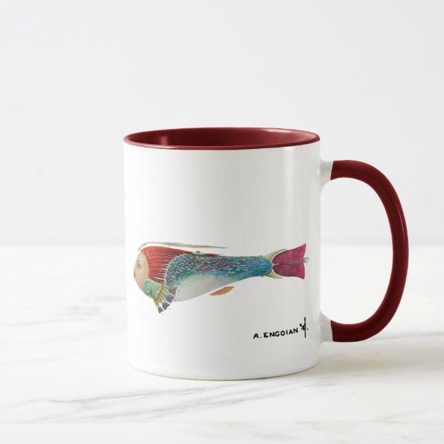 Garten-Fisch-Wecker-Tasse Tasse (Rechts)