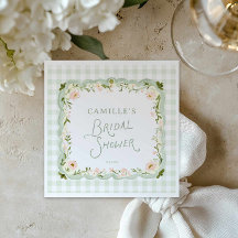 Garten Floral Gingham Brautparty