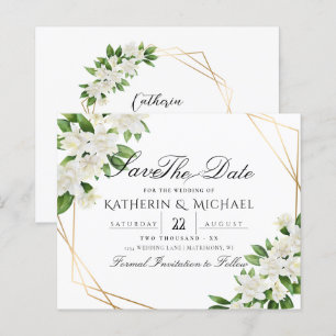 GARTEN FLORAL GREENERY WEDING SPEICHERN DAS DATUM