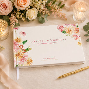 Garten Floral Sommerhochzeit Gästebuch