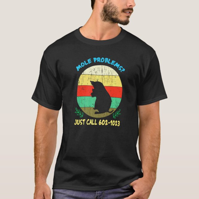Garten Gärtner Gärtnerei Maulwurf T-Shirt (Vorderseite)