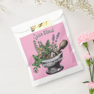 Garten-Gewürzmischung Geschenk und Kräuter Favor Geschenktütchen