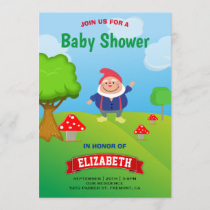 Garten-Gnom-Baby-Party Einladung