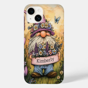 Garten-Gnom-Illustration mit anpassbarem Banner Case-Mate iPhone 14 Hülle