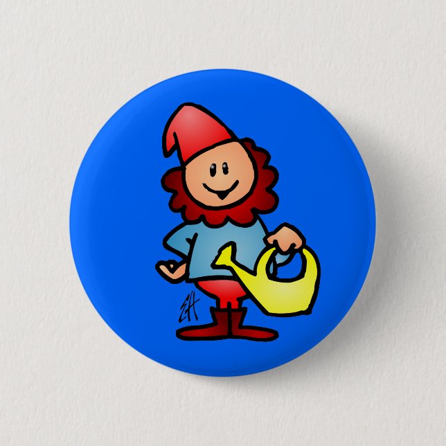 Garten Gnome Button (Vorderseite)