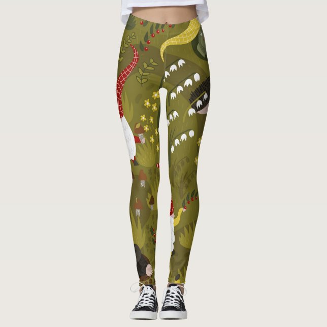 Garten Gnomes: Humorreiche Fauna. Leggings (Vorderseite)