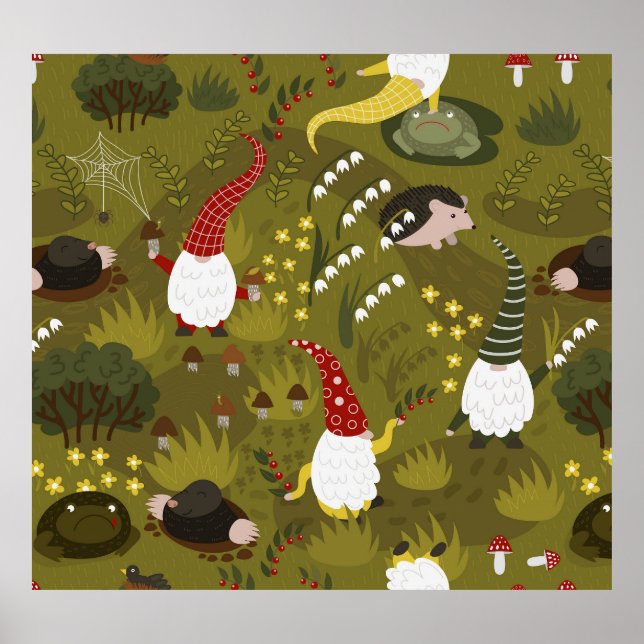 Garten Gnomes: Humorreiche Fauna. Poster (Vorne)