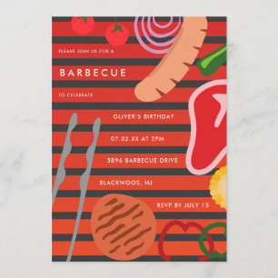 Garten-Grill für Barbecue Einladung