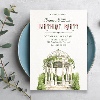 Garten Grün Geburtstag Einladung