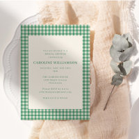 Garten-Grün-Gingham-Karo-Brautjunggesellinnen-Part