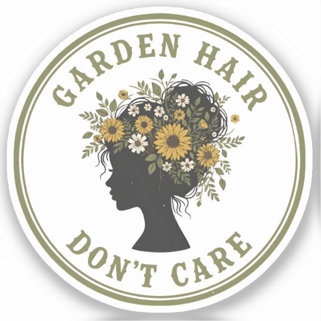 Garten Haar, Egal Aufkleber (Vorderseite)