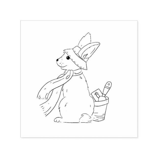 Garten-Hasen-Stempel Permastempel (Design)