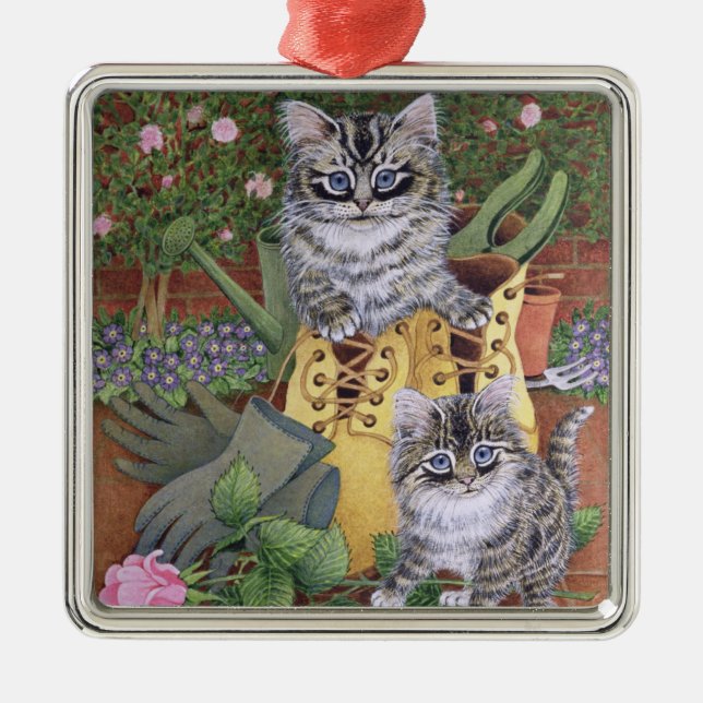 Garten-Helfer Silbernes Ornament (Vorne)